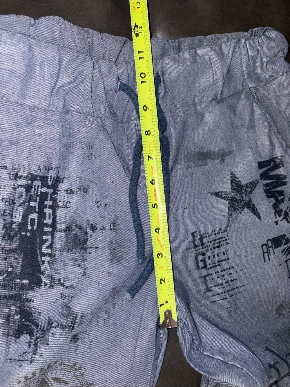 Bella Amore Made in Italy Cropped Graphic Jogger Pants Gray Stretch Size L - Picture 9 of 9